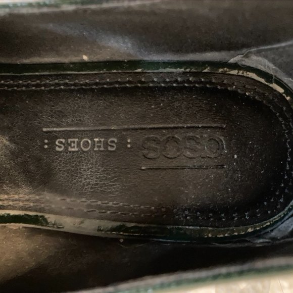 ASOS Design Membership Loafer Flat Shoes in Green - Picture 8 of 9